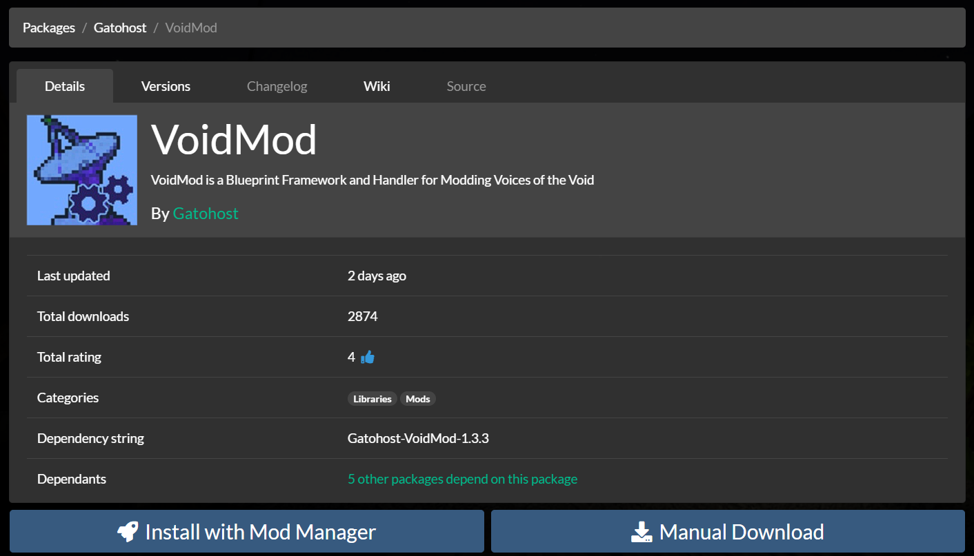 Example VoidMod Page